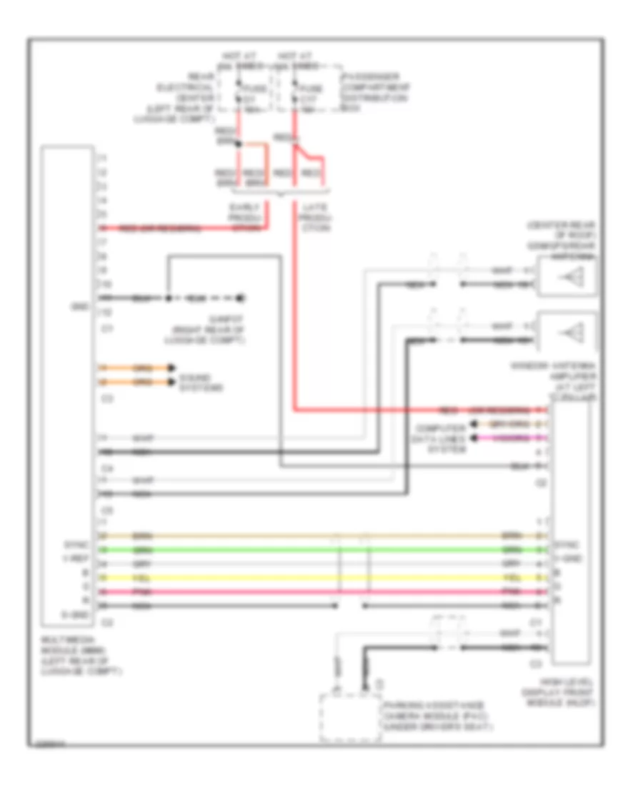 Multimedia  Traffic Information Wiring Diagram for Volvo XC60 2010