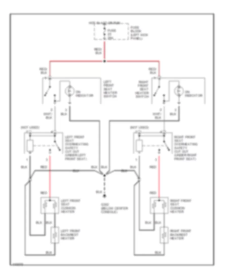 Heated Seats Wiring Diagram High Output for Volvo 740 SE 1991