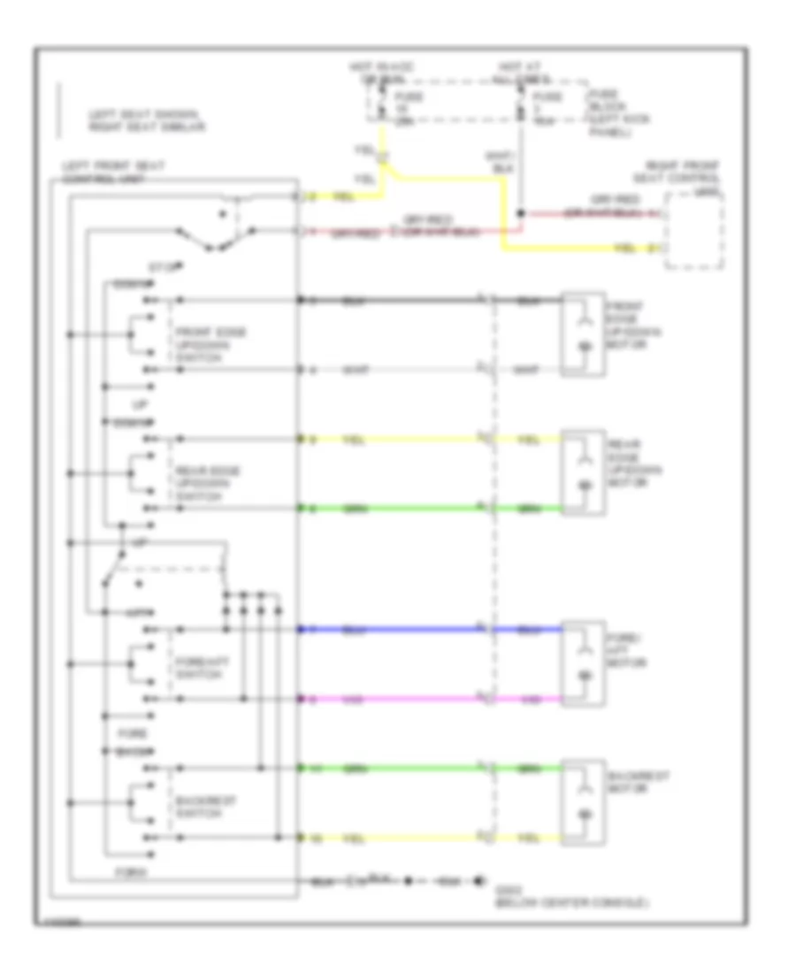 Power Seats Wiring Diagram Except SE for Volvo 940 GLE 1991