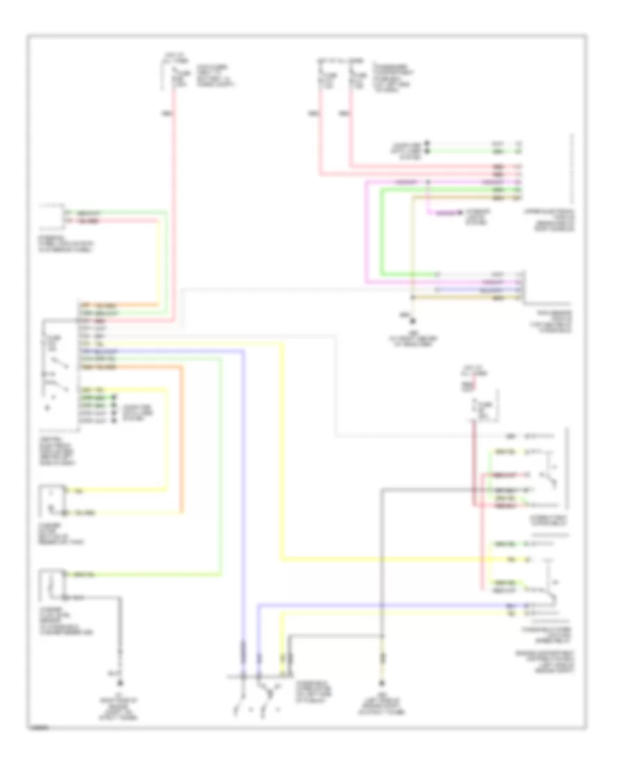 Электросхема передних стеклоочистителей дворников и омывателя лобового стекла для Volvo XC90 V8 2010
