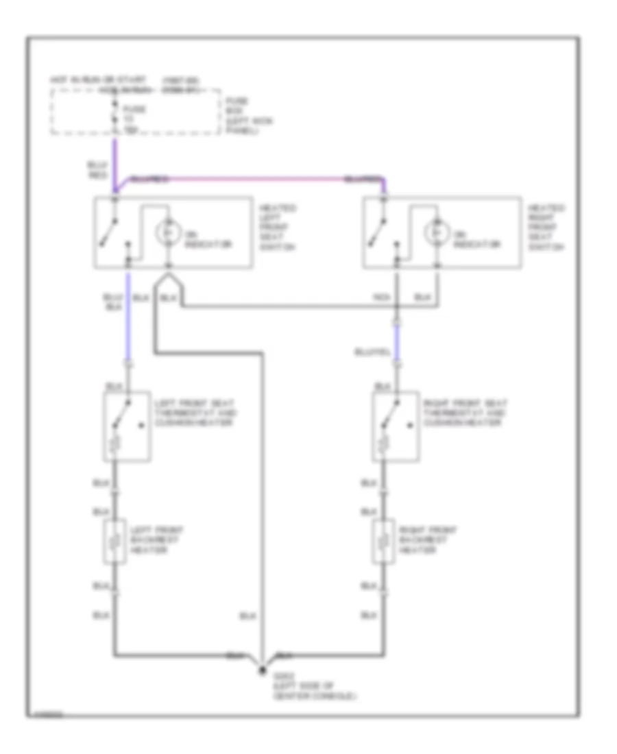 Heated Seats Wiring Diagram for Volvo 240 GL 1992
