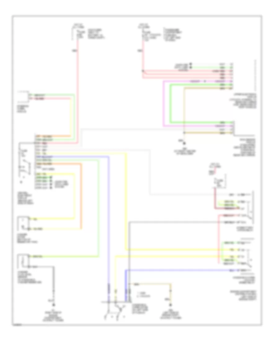 Front WiperWasher Wiring Diagram, Late Production for Volvo XC90 2005