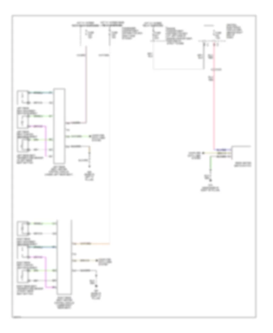 Rear Heated Seats Wiring Diagram, without Massage for Volvo S80 T6 2014