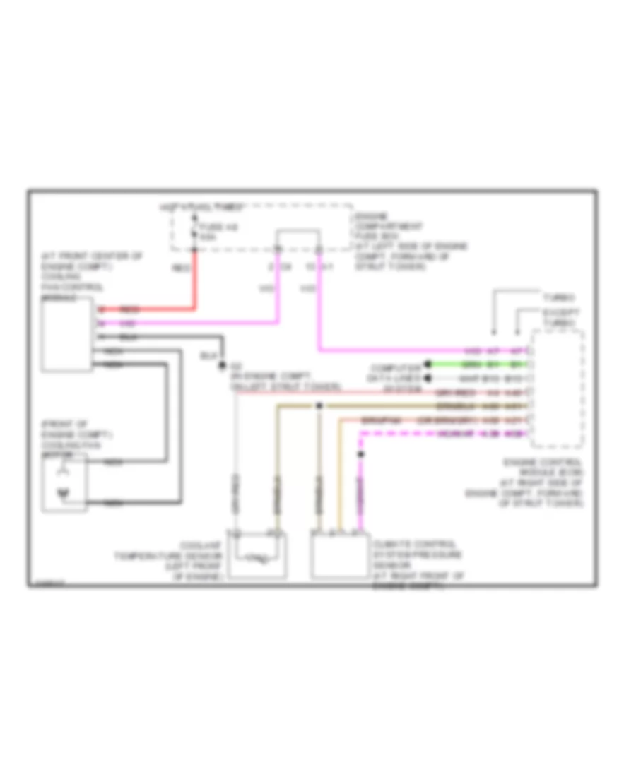 Cooling Fan Wiring Diagram Early Production for Volvo XC90 T 6 2005