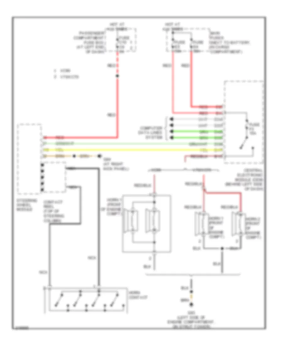 Horn Wiring Diagram for Volvo XC90 T 6 2005