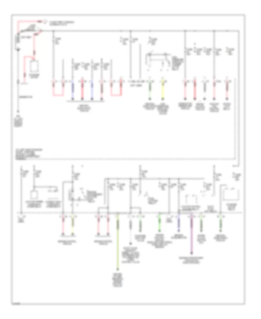 Power Distribution Wiring Diagram Early Production 1 of 2 for Volvo XC90 T 6 2005