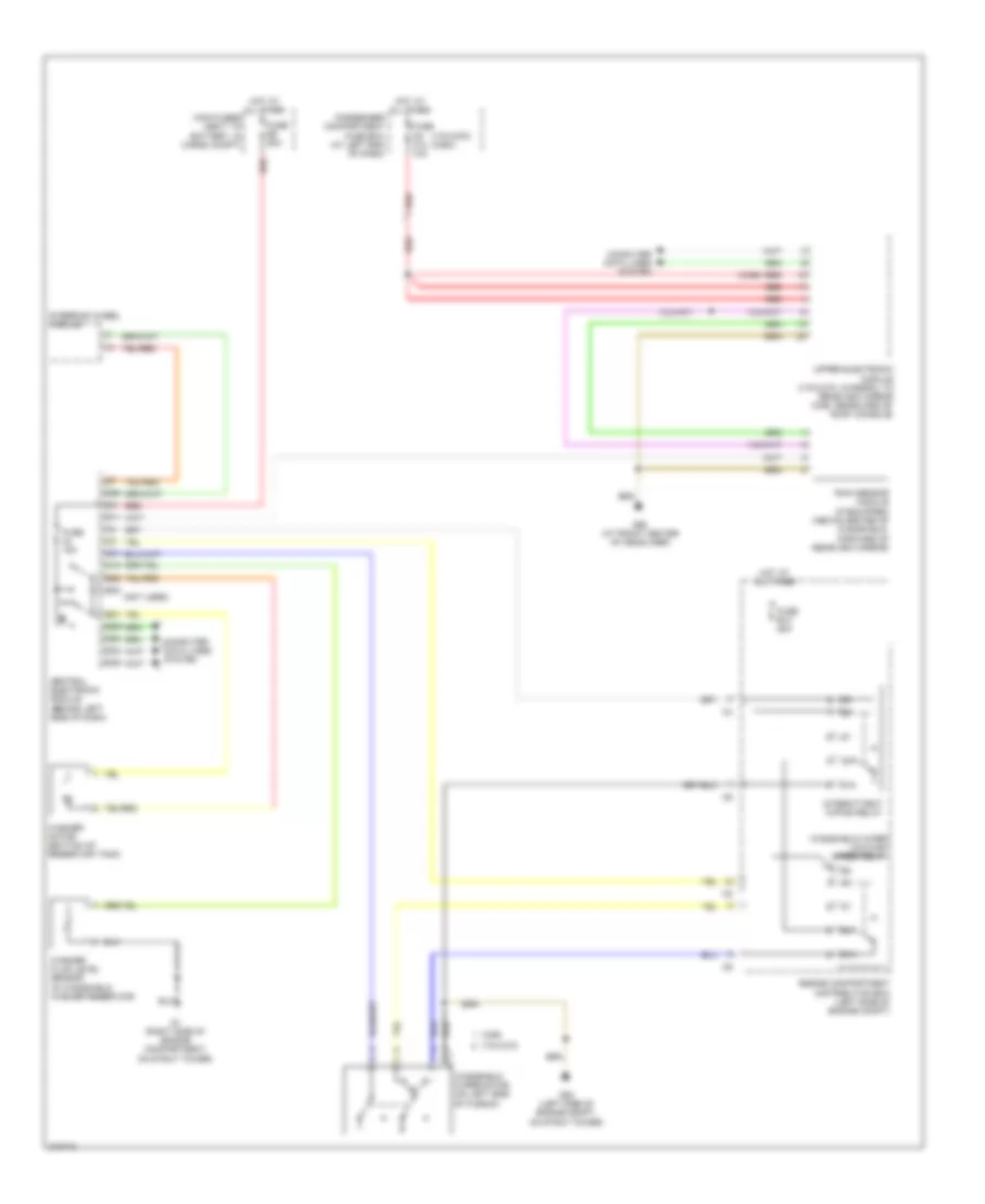 Электросхема передних стеклоочистителей дворников и омывателя лобового стекла, Дорестайлинг для Volvo XC90 T-6 2005