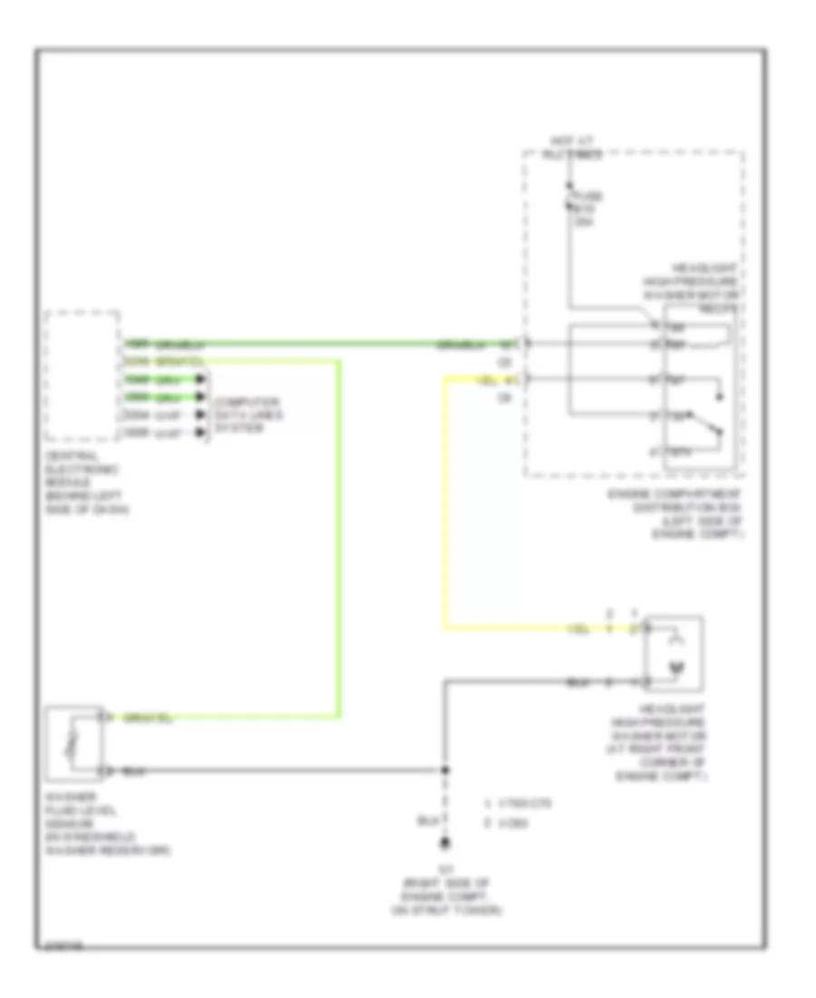 схема шайбы высокого давления фары, Дорестайлинг для Volvo XC90 T-6 2005