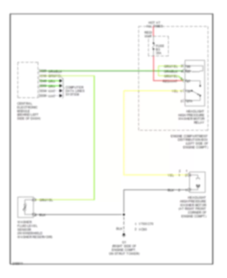 схема шайбы высокого давления фары, Посол Рестайлинга для Volvo XC90 T-6 2005