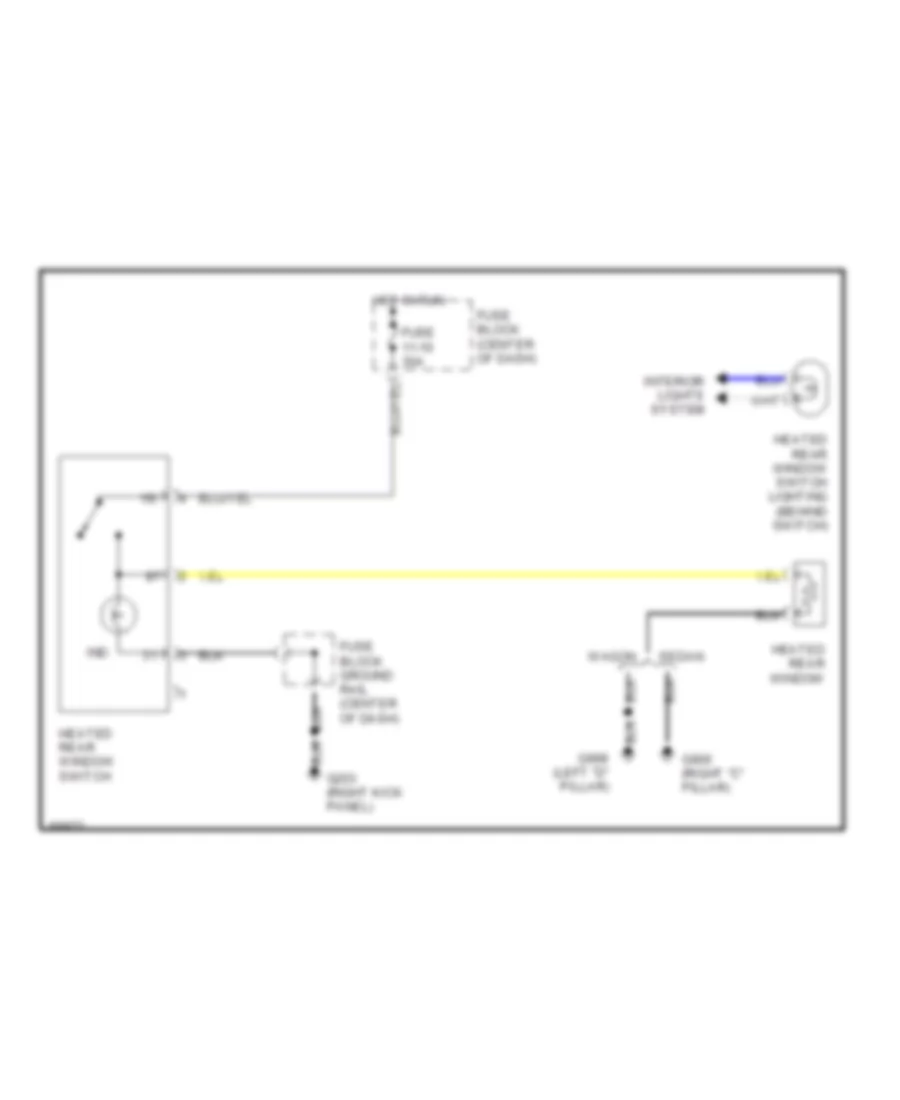 Defogger Wiring Diagram for Volvo 740 Turbo 1992