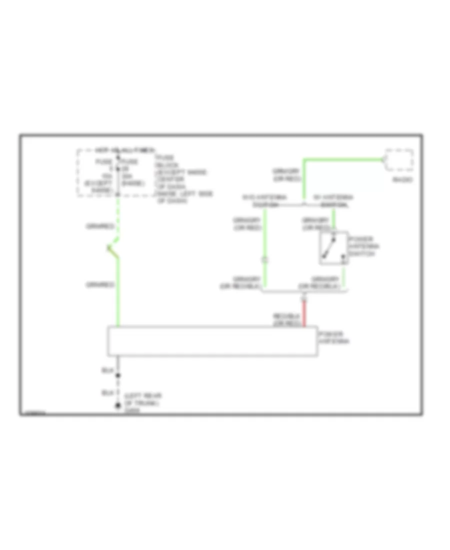 Power Antenna Wiring Diagram for Volvo 740 Turbo 1992