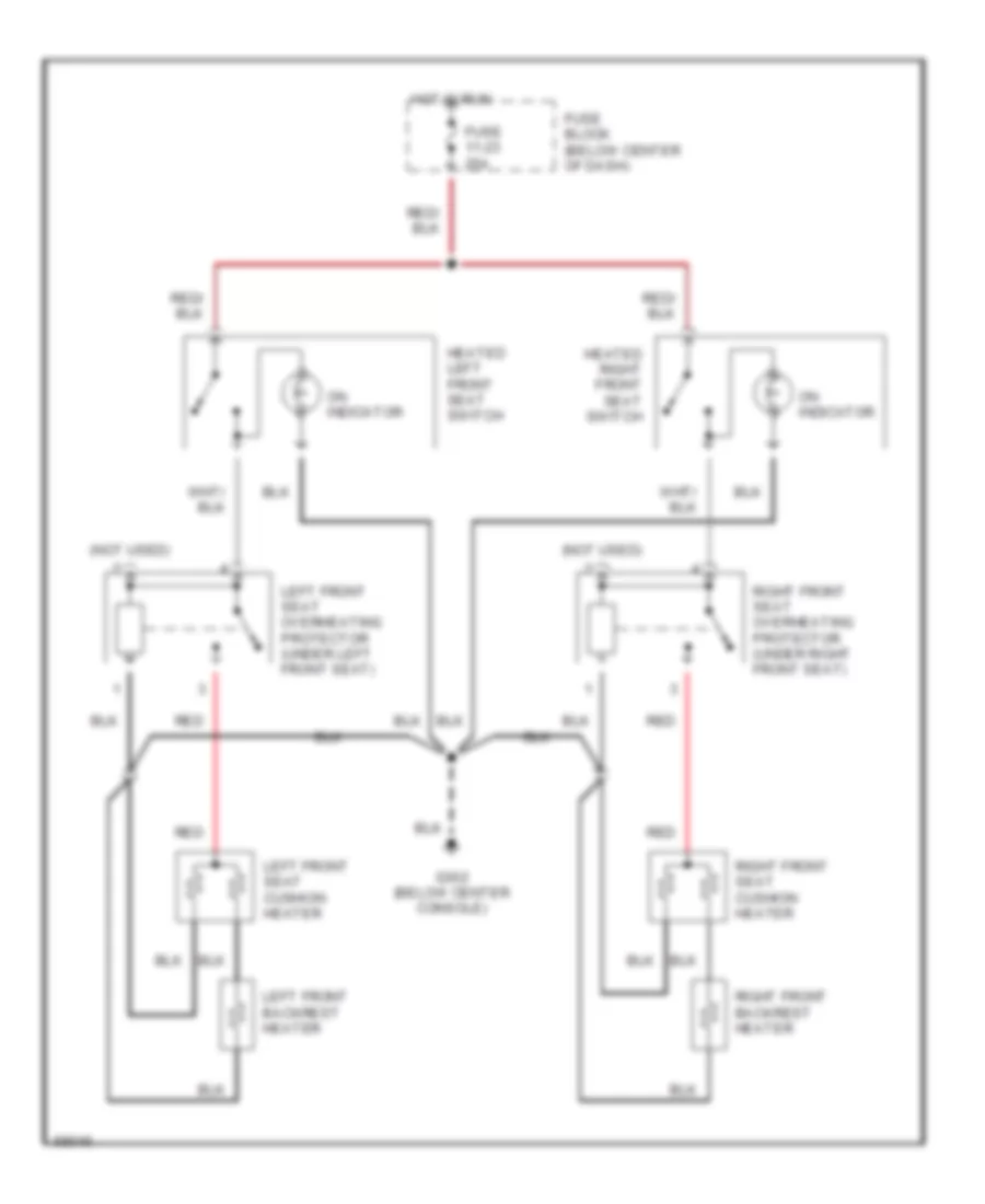 Heated Seats Wiring Diagram High Output for Volvo 740 Turbo 1992