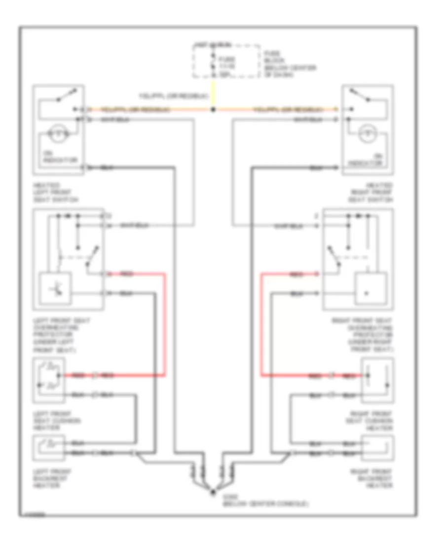 Heated Seats Wiring Diagram for Volvo 960 1992