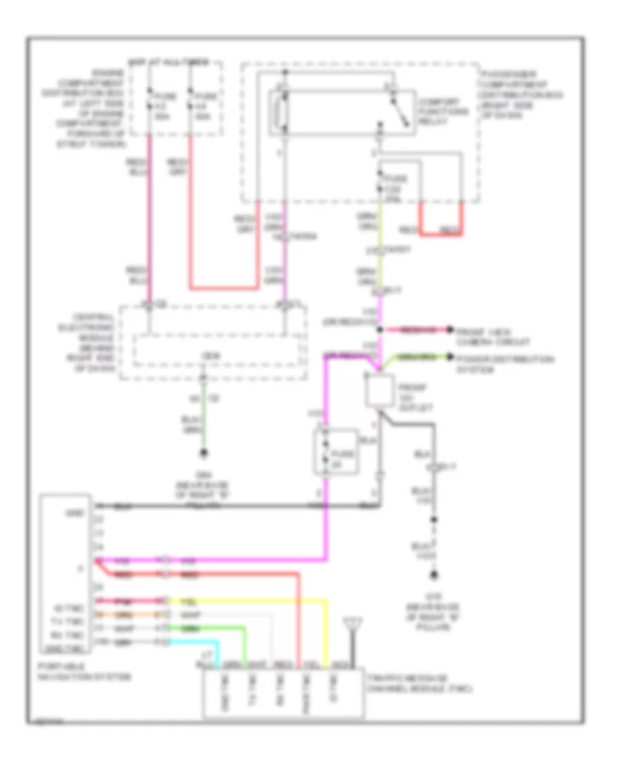 Navigation Wiring Diagram for Volvo XC70 3.2 2014