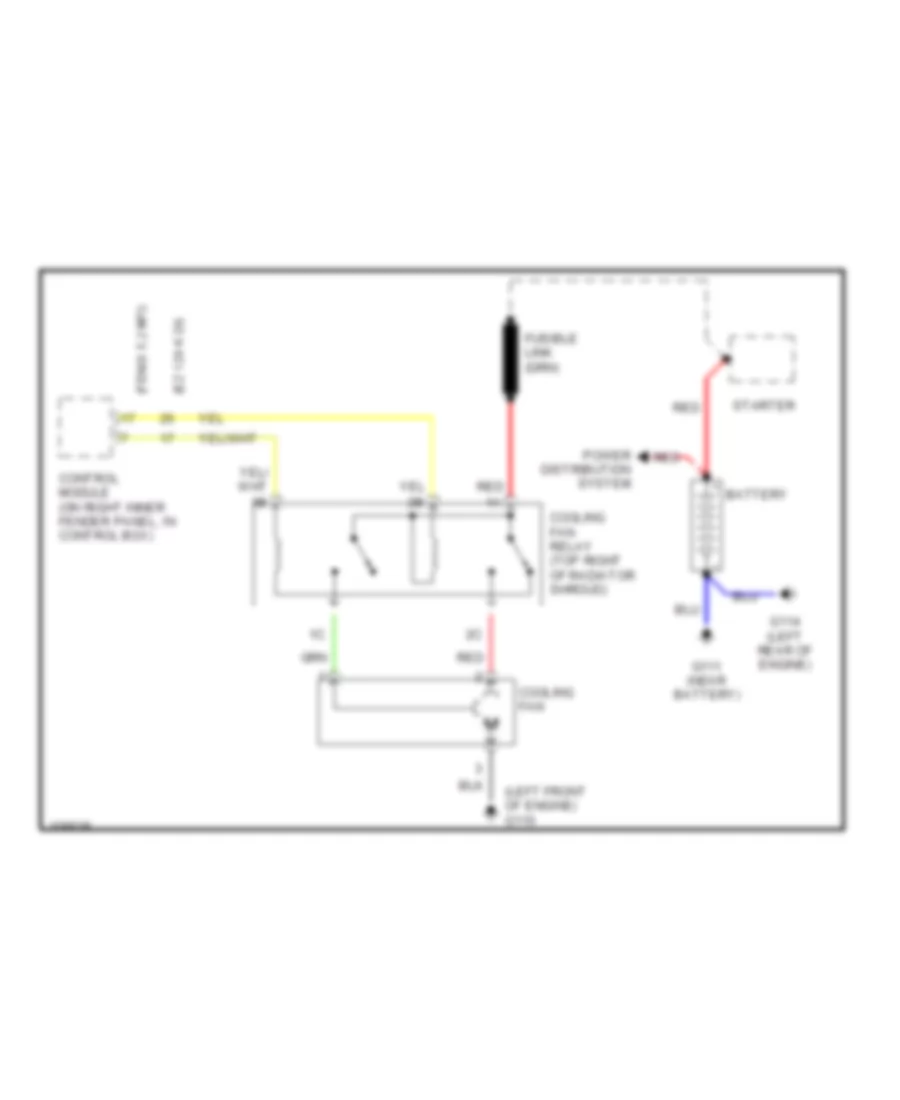 Cooling Fan Wiring Diagram with A C for Volvo 850 GLT 1993