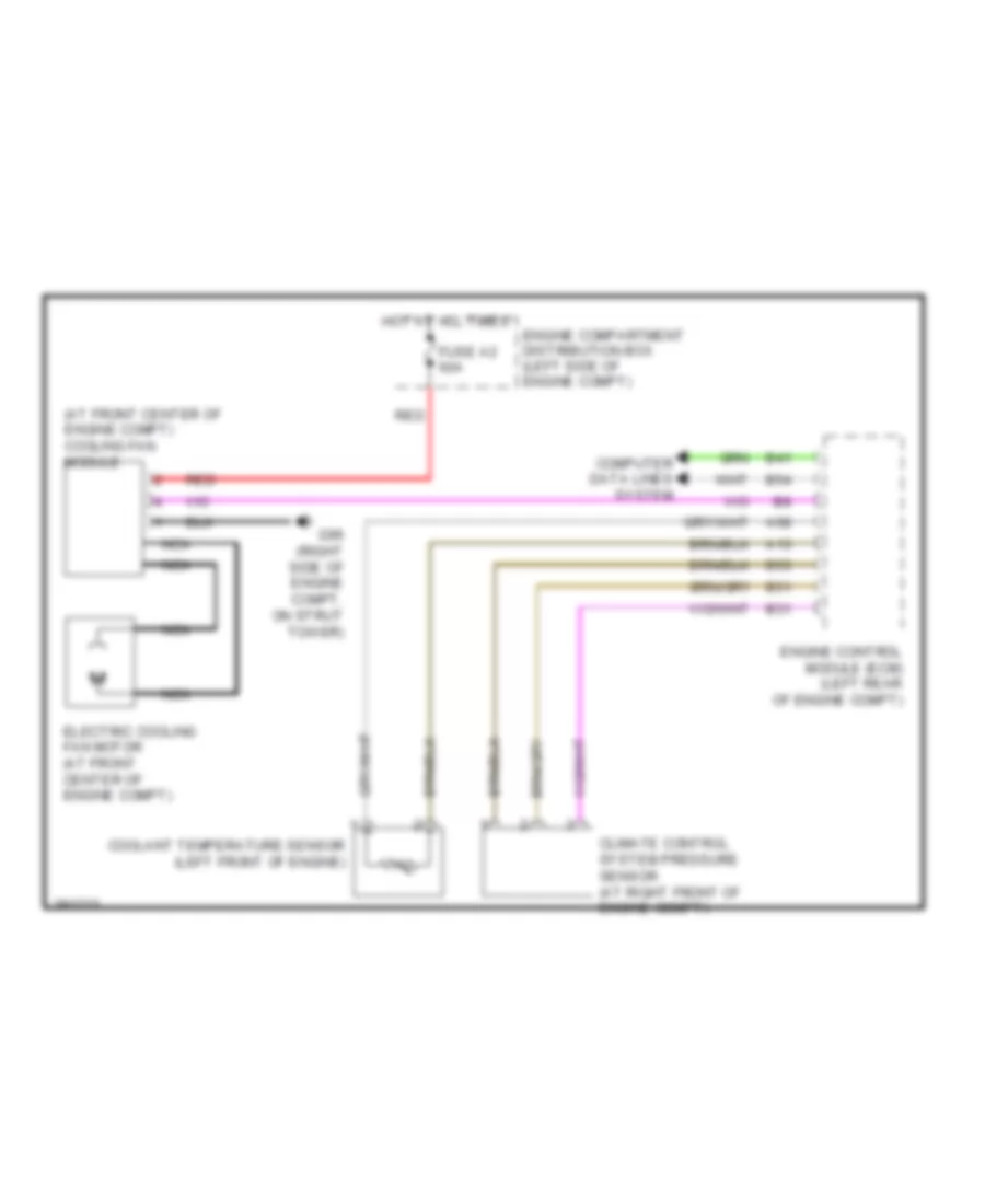 Cooling Fan Wiring Diagram for Volvo XC90 3.2 2014