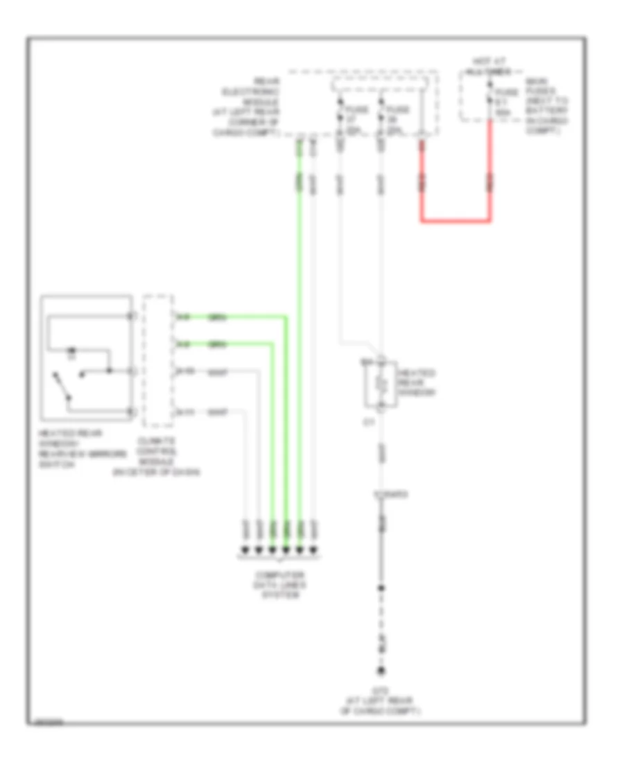 Rear Defogger Wiring Diagram for Volvo XC90 3.2 2014