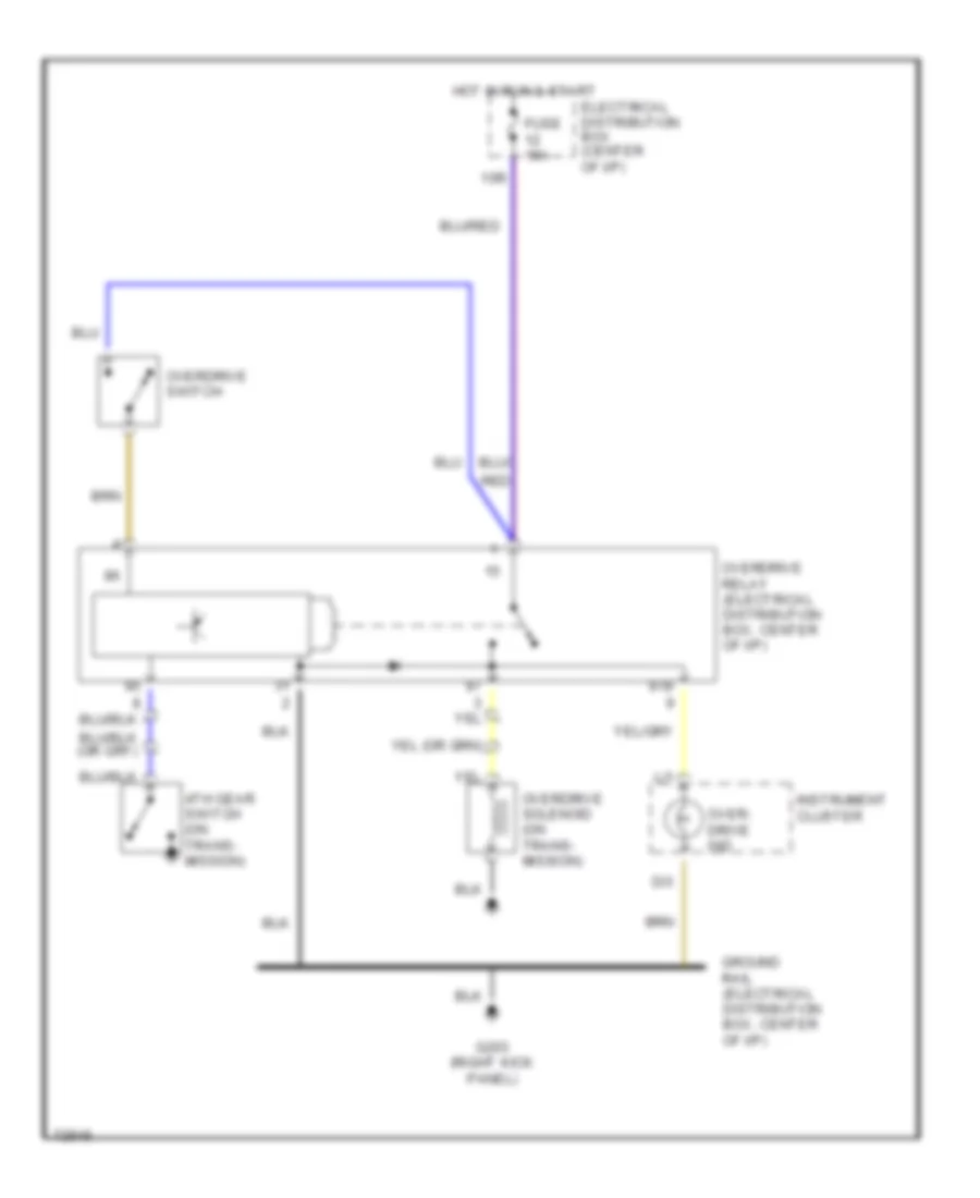 Overdrive Wiring Diagram, MT for Volvo 940 1993