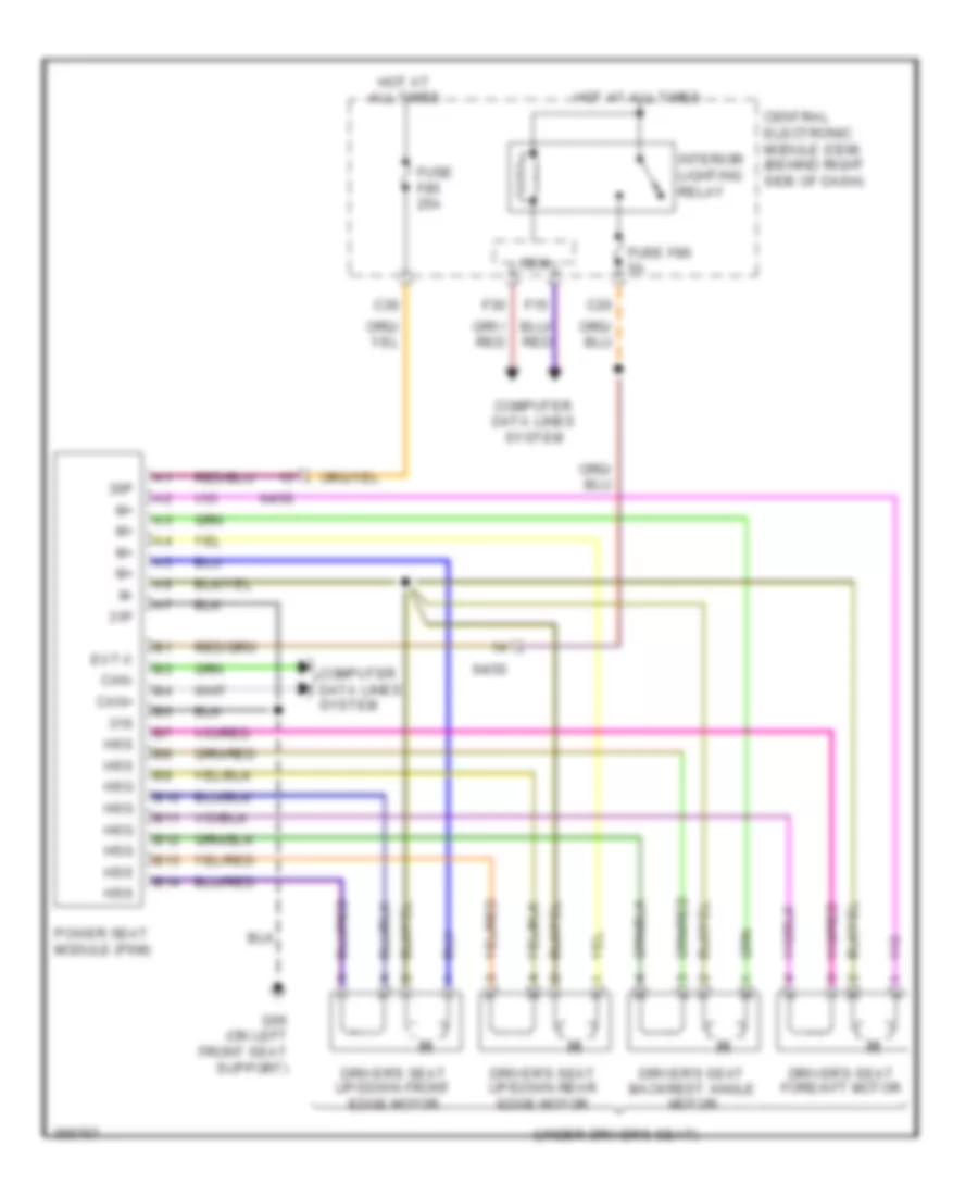 Drivers Memory Seat Wiring Diagram for Volvo V50 T-5 2011