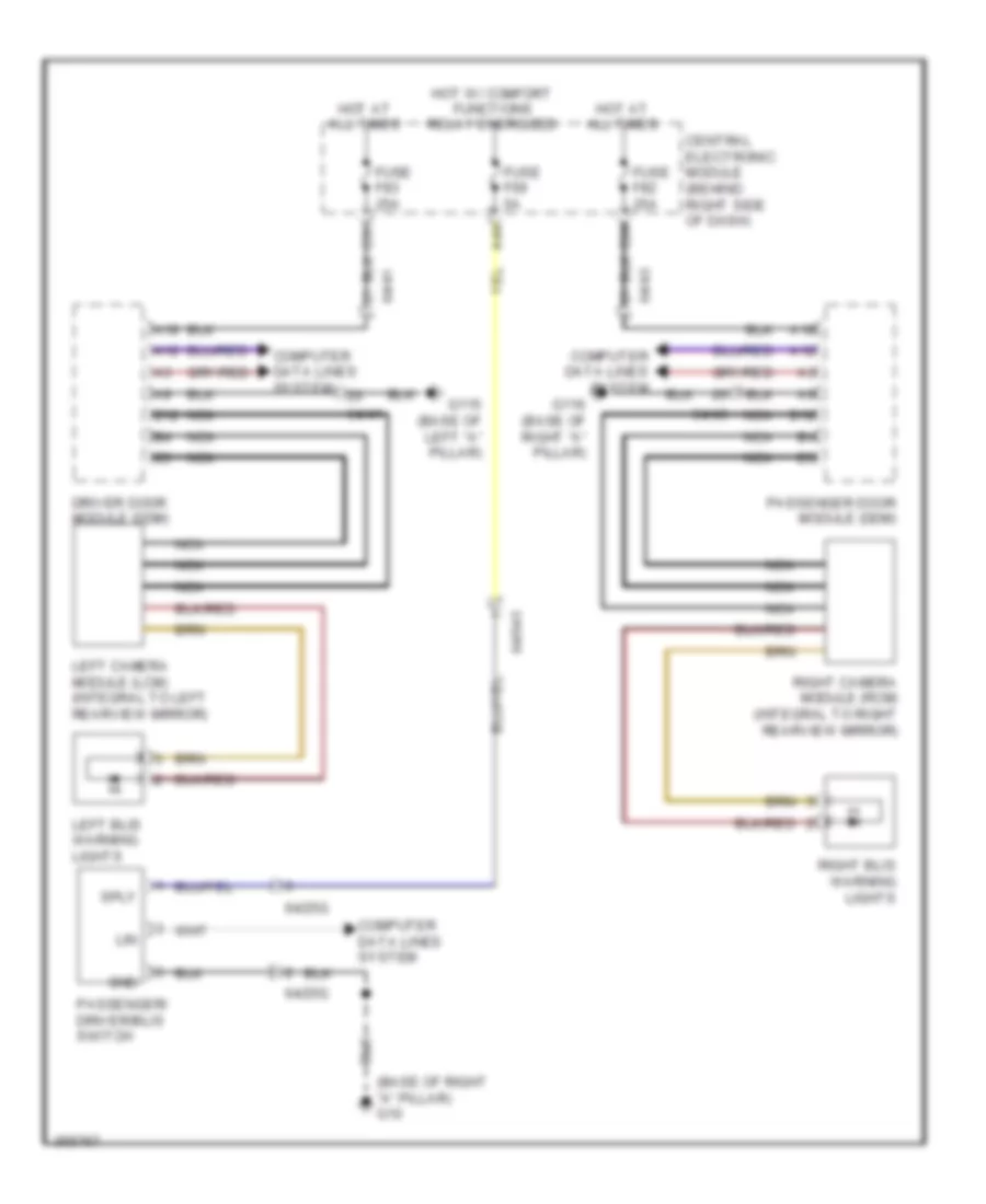 Blind Spot Information System Wiring Diagram for Volvo V50 T 5 2011