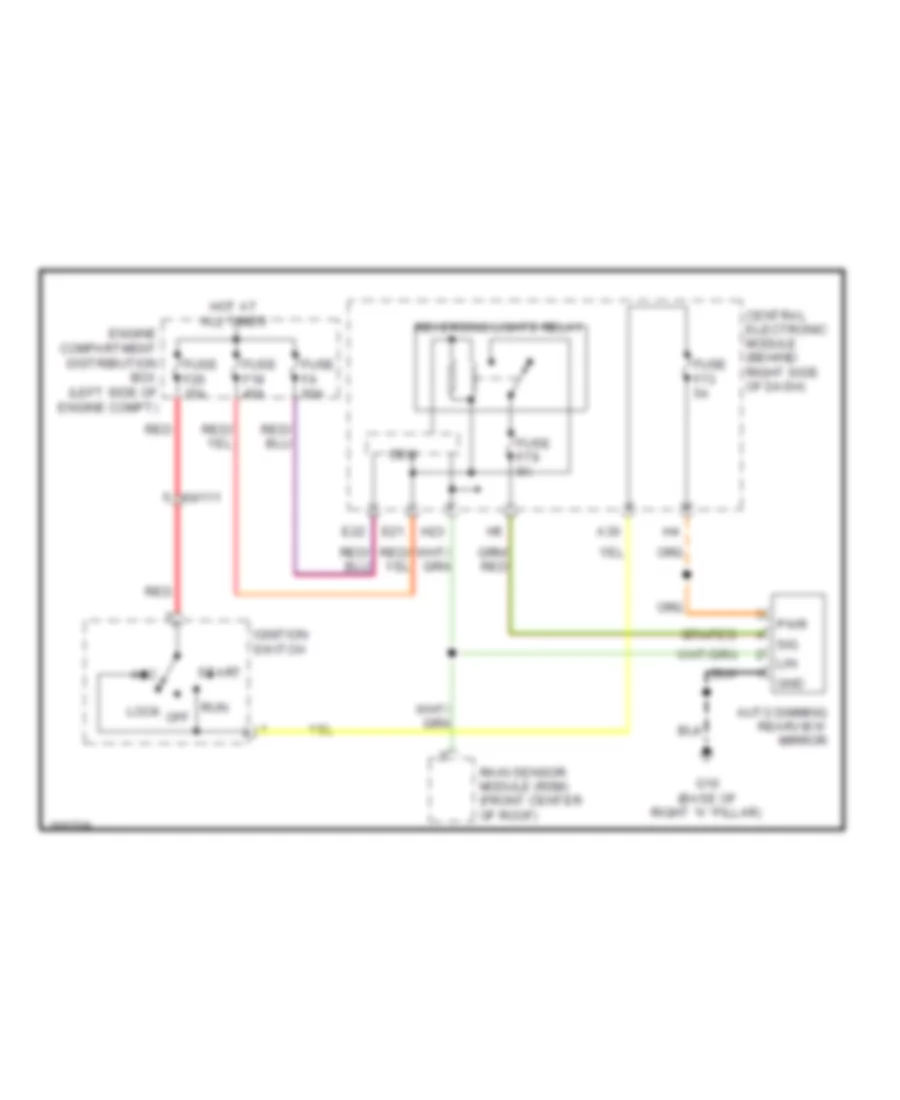 Auto Dimming Rear View Mirror Wiring Diagram for Volvo V50 T 5 2011