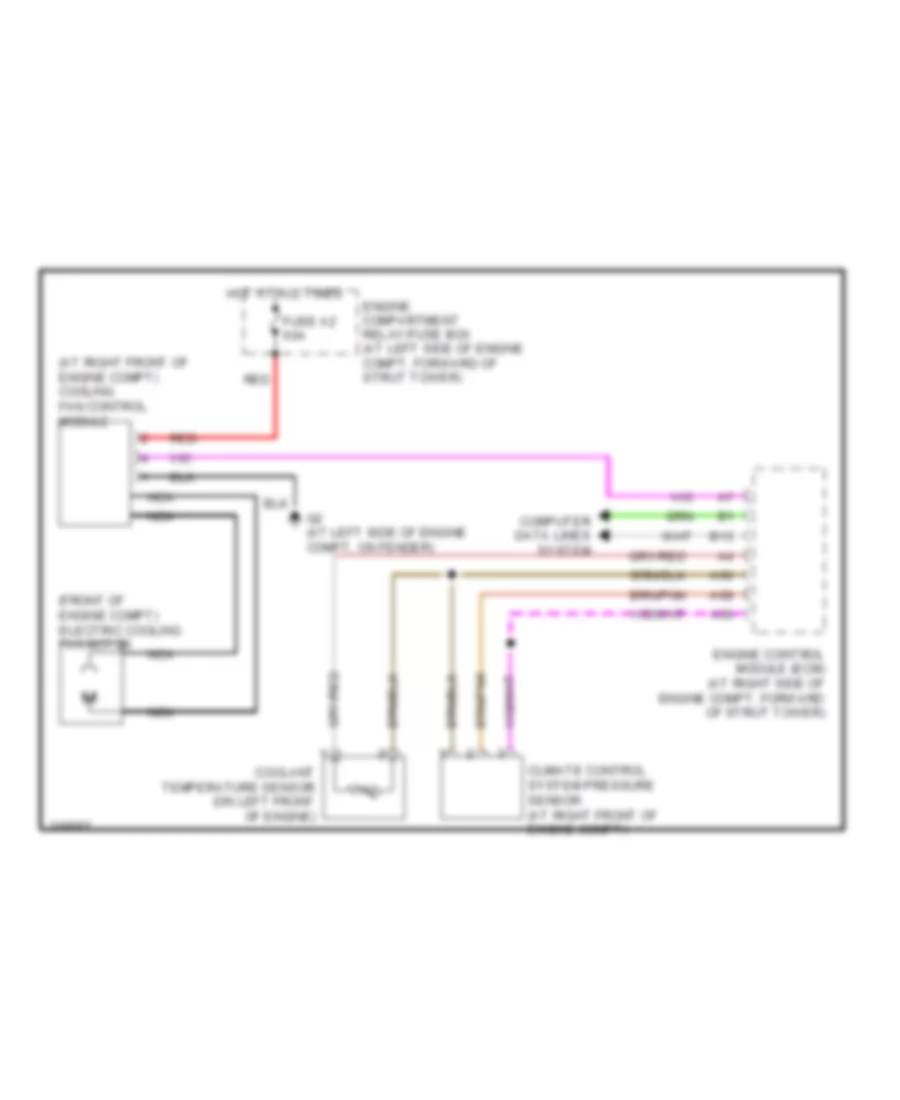 Cooling Fan Wiring Diagram for Volvo S80 2006