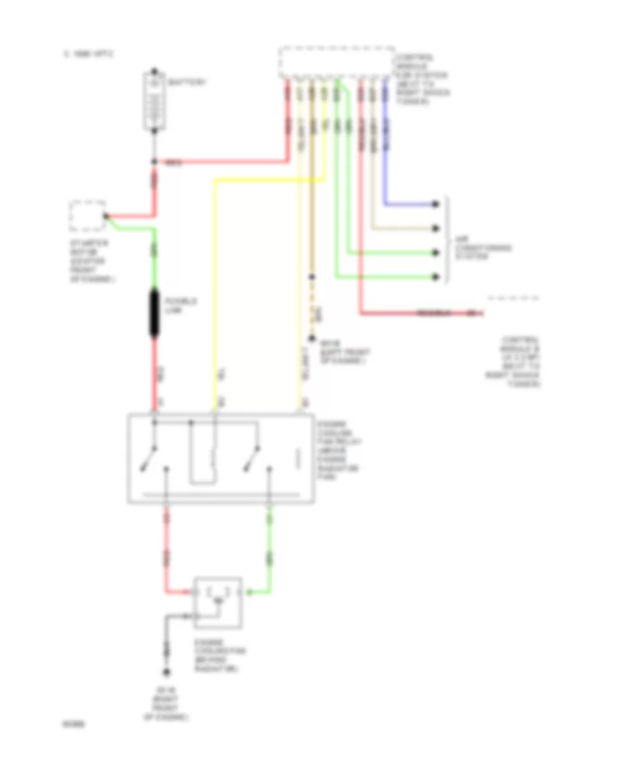 2.4L, Cooling Fan Wiring Diagram for Volvo 850 1994
