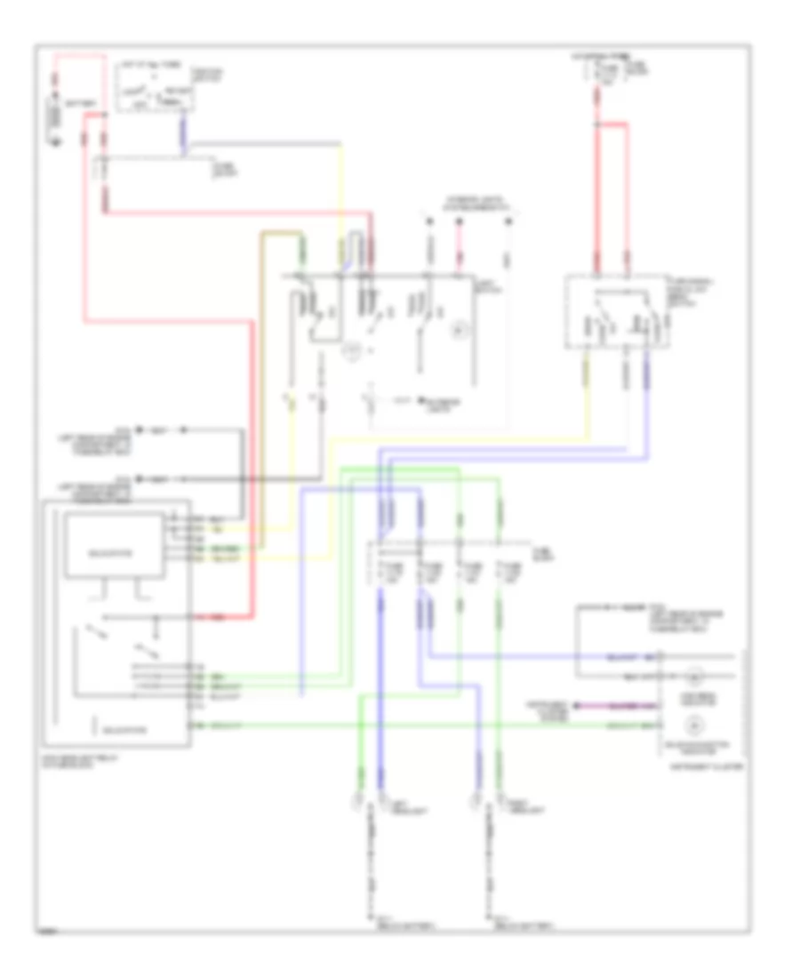 Headlamps Wiring Diagram, with DRL for Volvo 850 1994