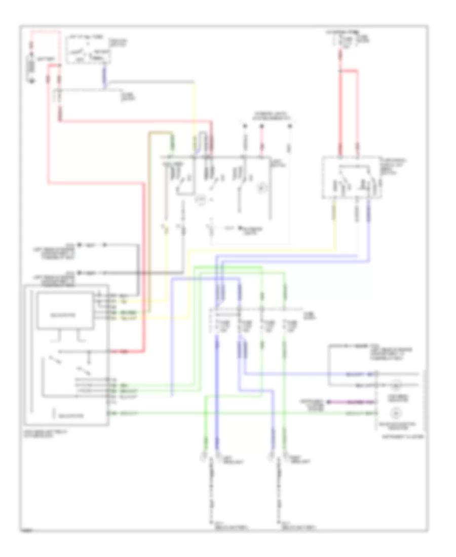 Headlamps Wiring Diagram, without DRL for Volvo 850 1994