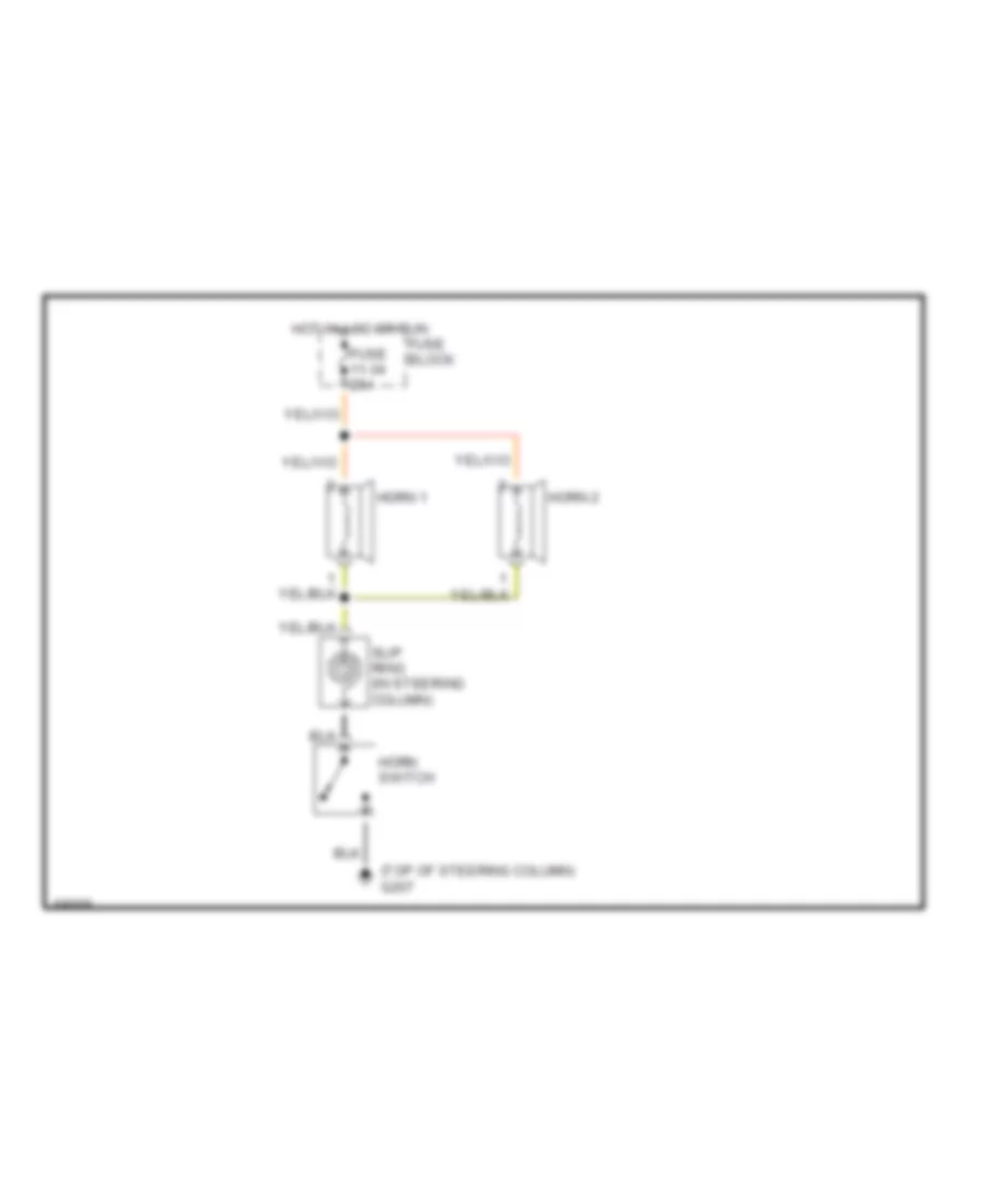 Horn Wiring Diagram for Volvo 850 1994