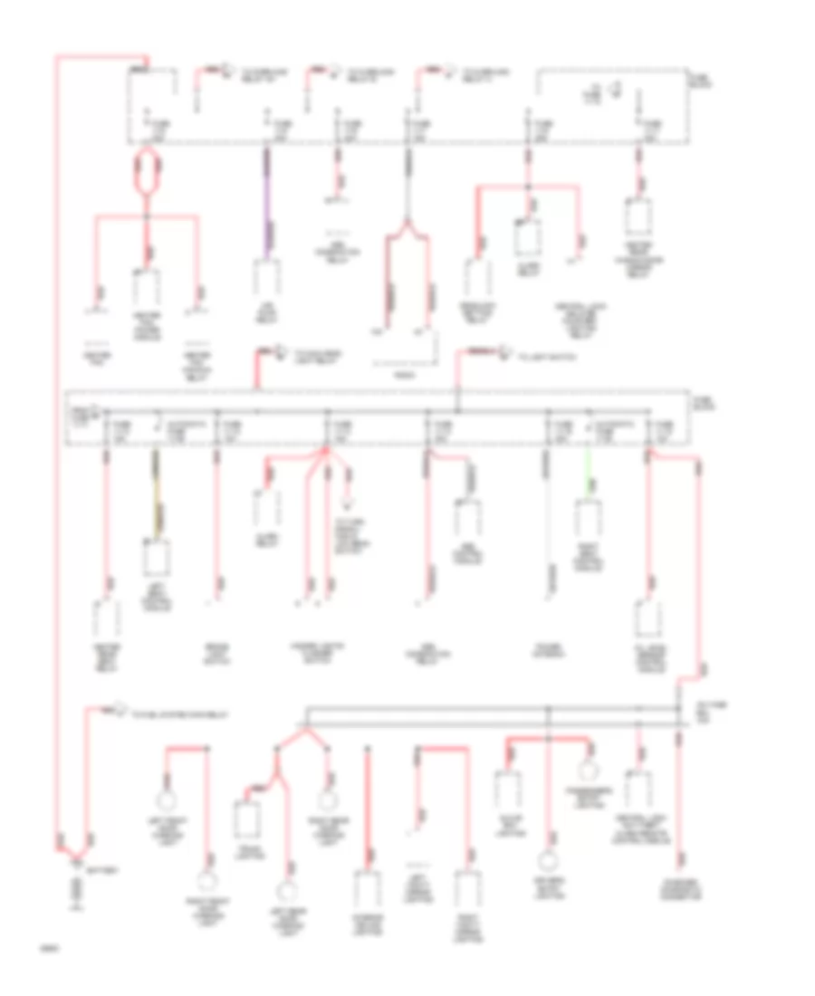 Power Distribution Wiring Diagram 1 of 4 for Volvo 850 1994
