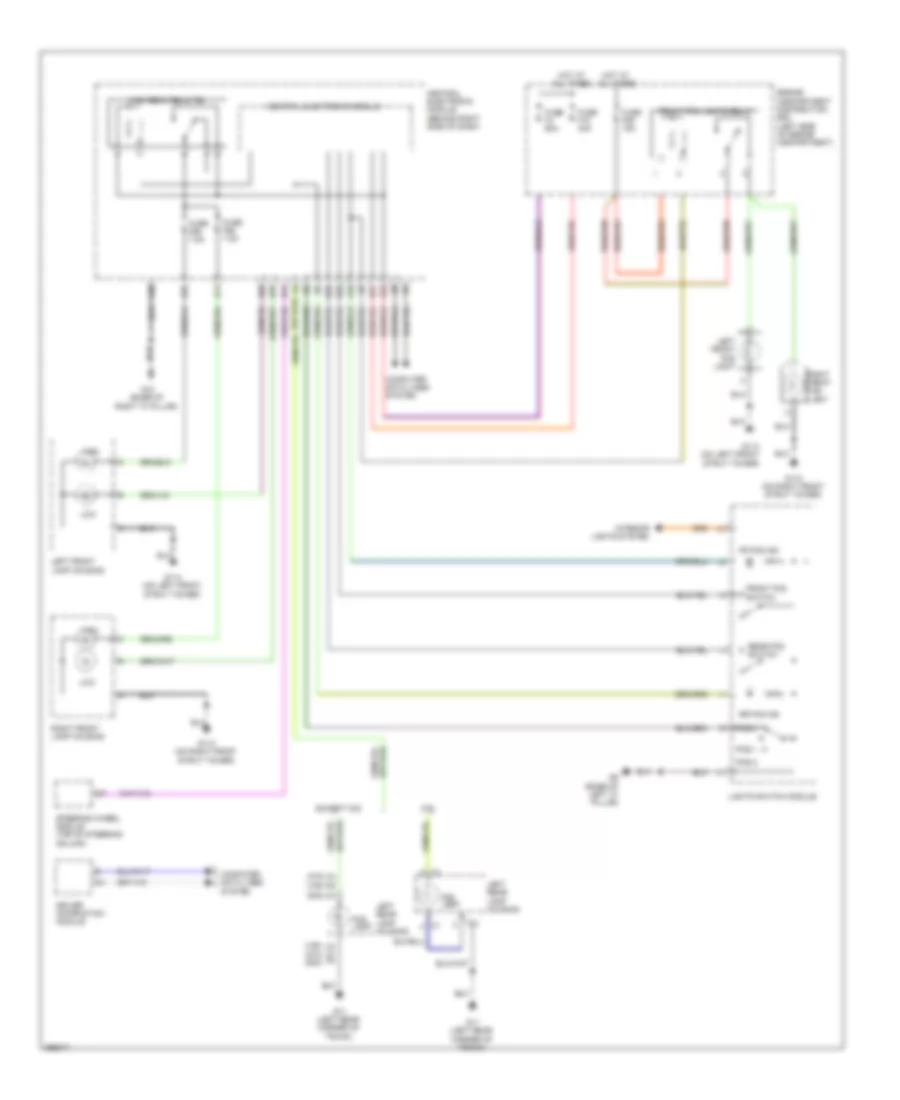 Headlamps Wiring Diagram, without Active Headlamps  Xenon Lamps for Volvo V50 T-5 R-Design 2011