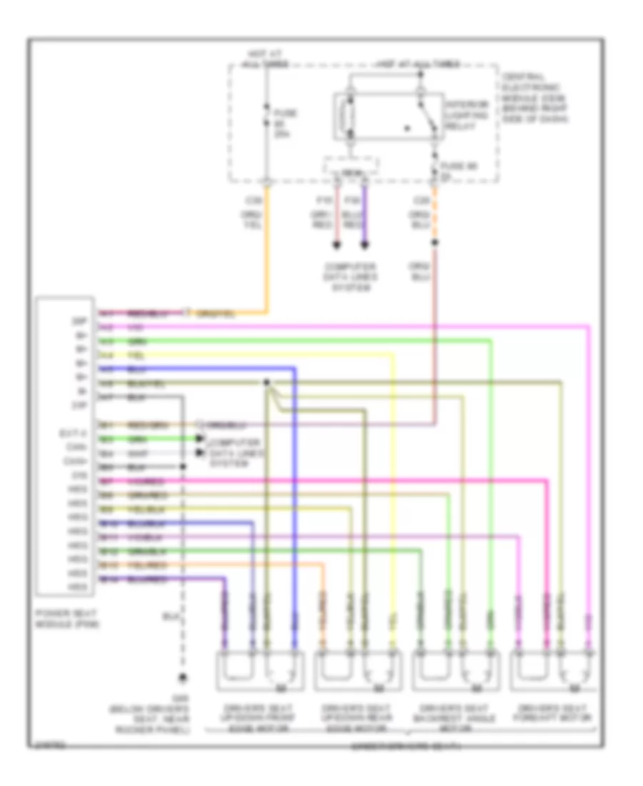 Driver s Memory Seat Wiring Diagram for Volvo V50 2006