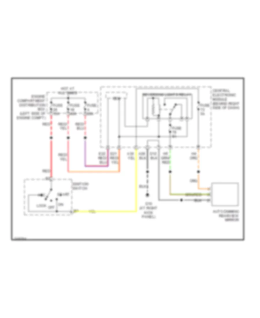 Auto Dimming Rear View Mirror Wiring Diagram for Volvo V50 2006