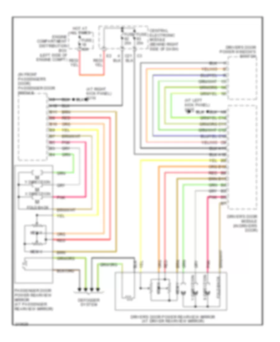 Power Mirrors Wiring Diagram for Volvo V50 2006