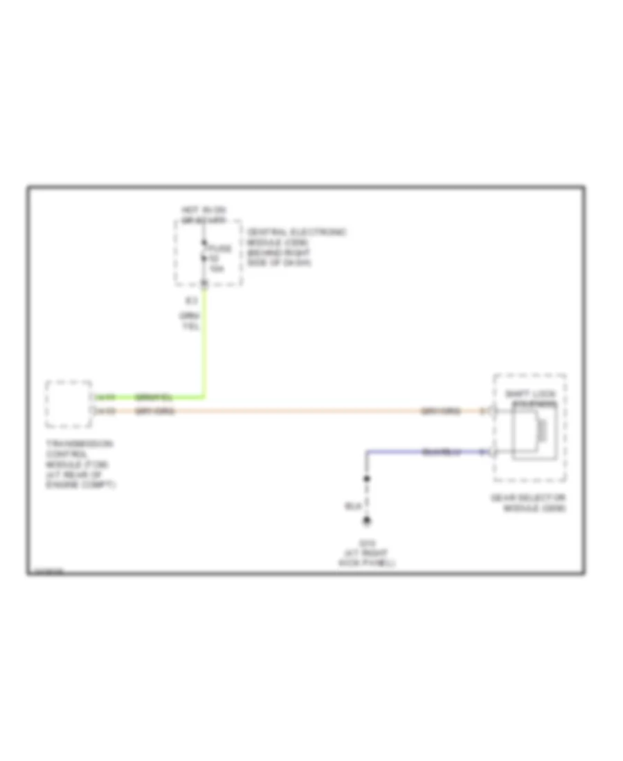 Shift Interlock Wiring Diagram for Volvo V50 2006