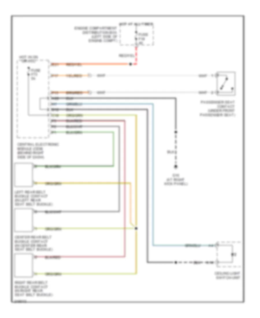 Warning Systems Wiring Diagram for Volvo V50 2006