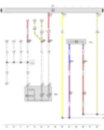 Wiring Diagram  VW AMAROK 2011 - Central locking button - Fuel tank filler flap central locking actuator - Onboard supply control unit