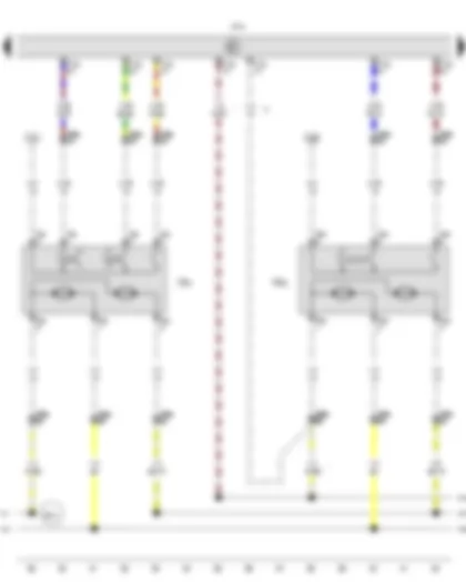 Wiring Diagram  VW AMAROK 2011 - Onboard supply control unit - Driver door lock unit - Front passenger door lock unit