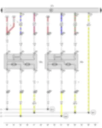 Wiring Diagram  VW AMAROK 2011 - Onboard supply control unit - Rear left door lock unit - Rear right door lock unit