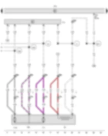 Wiring Diagram  VW AMAROK 2011 - Suppression filter - Onboard supply control unit - Driver side exterior mirror