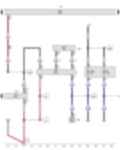 Wiring Diagram  VW AMAROK 2012 - Brake light switch - ABS control unit - Onboard supply control unit - Fuse 1 on fuse holder C