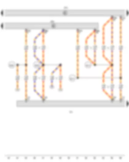 Wiring Diagram  VW AMAROK 2012 - Onboard supply control unit - Data bus diagnostic interface - Diagnostic connection