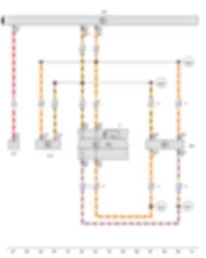 Wiring Diagram  VW AMAROK 2012 - Airbag control unit - Onboard supply control unit - Data bus diagnostic interface - Dash panel insert - Diagnostic connection