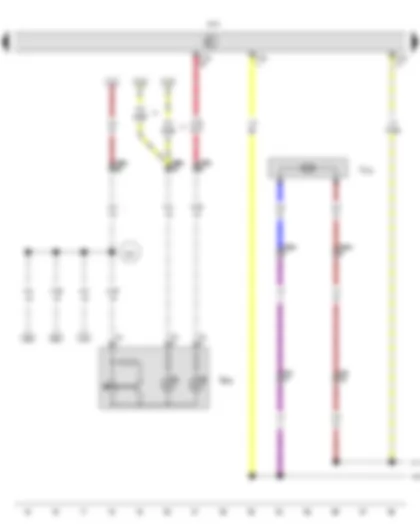 Wiring Diagram  VW AMAROK 2012 - Central locking button - Fuel tank filler flap central locking actuator - Onboard supply control unit