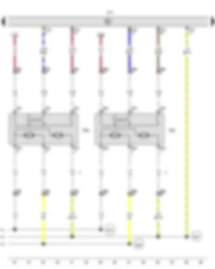 Wiring Diagram  VW AMAROK 2012 - Onboard supply control unit - Rear left door lock unit - Rear right door lock unit