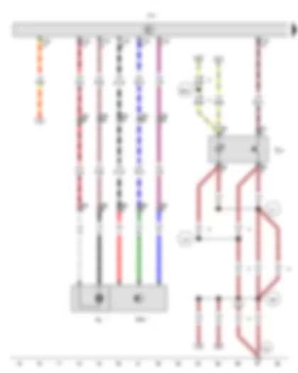 Wiring Diagram  VW AMAROK 2012 - Rear differential lock switch - Axle differential lock Hall sender 1 - Differential lock control unit - Control solenoid