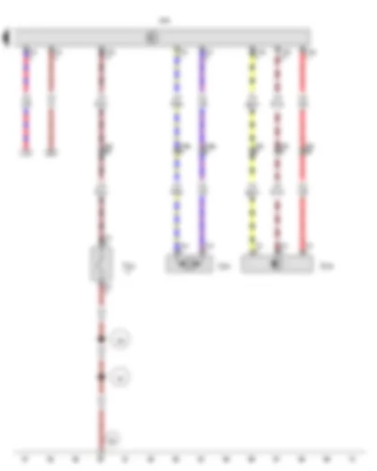 Wiring Diagram  VW AMAROK 2012 - Transfer box inter-axle lock-up switch - Hall sender for transfer box - Transfer box control unit - Transfer box control motor