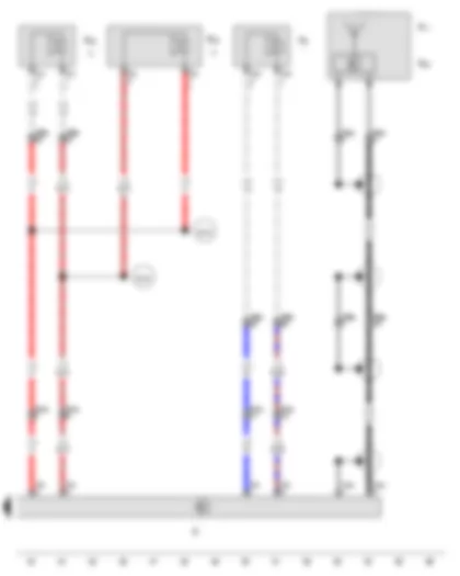 Wiring Diagram  VW AMAROK 2012 - Radio - Rear right loudspeaker - Aerial - Front right treble loudspeaker - Front right bass loudspeaker - Aerial amplifier
