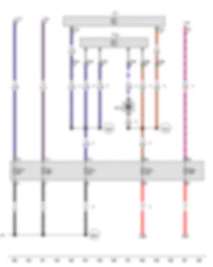 Wiring Diagram  VW AMAROK 2011 - Tiptronic switch - Automatic gearbox control unit - Telephone controls control unit - Fuse 70 on fuse holder C - Fuse 71 on fuse holder C - 6-pin connector - 10-pin connector